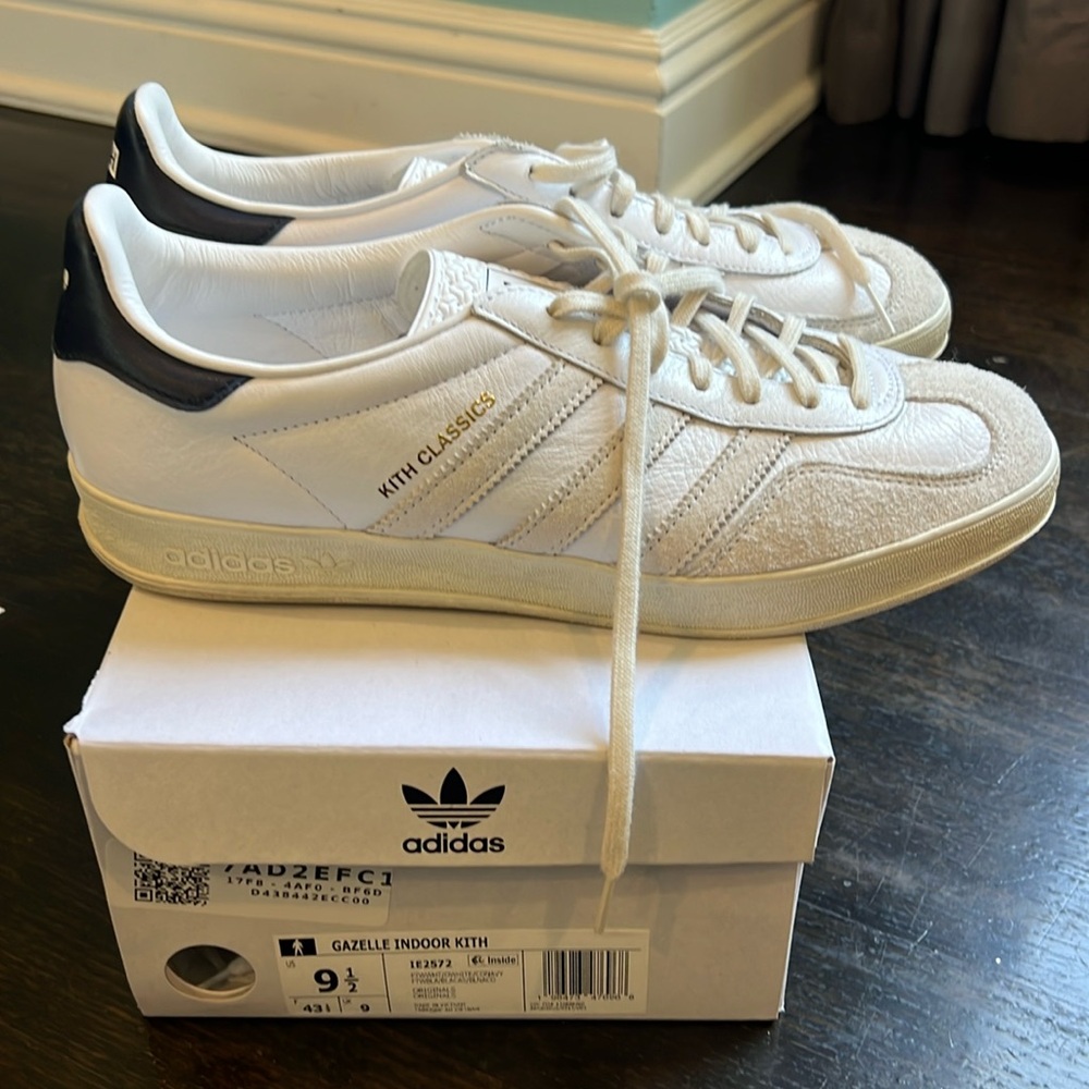 Adidas gazelle, indoor kith classic white